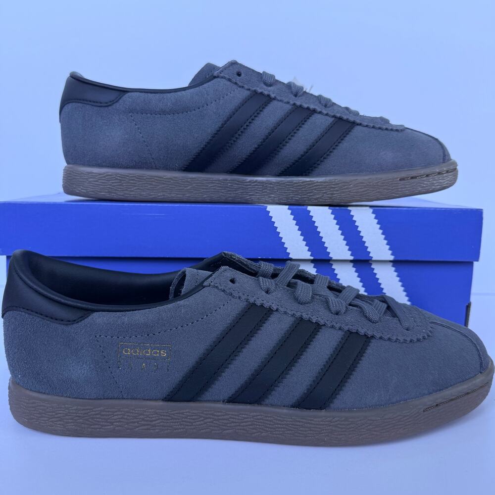 Adidas Stadt Grey Suede/Black/Gum Mens 8 NIB/NWT